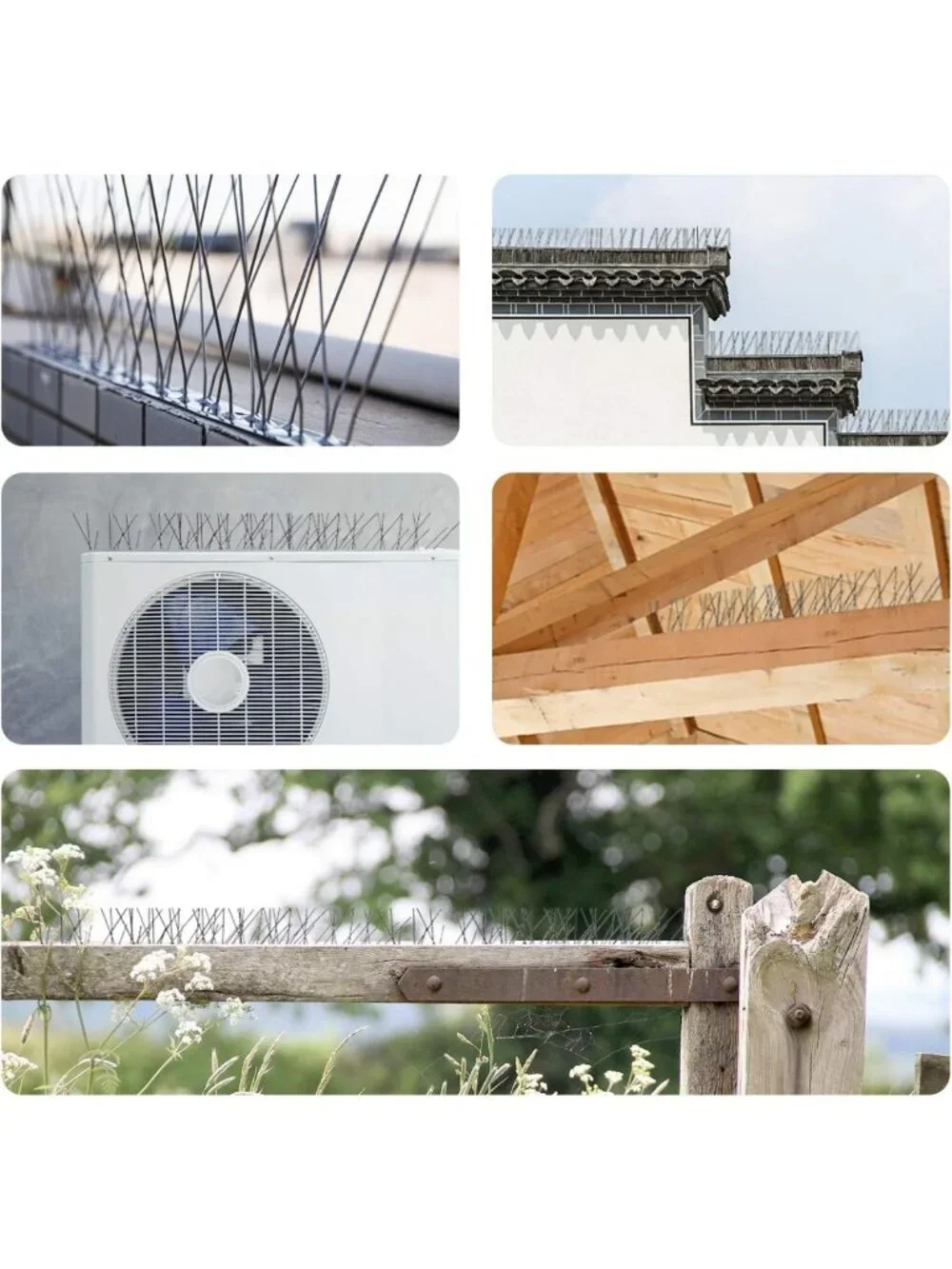 Durable Stainless Steel Bird Spikes Kit - 73.7 Feet Pigeon & Woodpecker